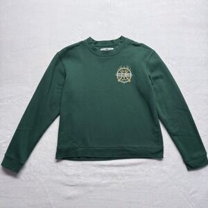 VG Crewneck Sweatshirt Green Hunting Club Graphic Long Sleeve Boys Medium